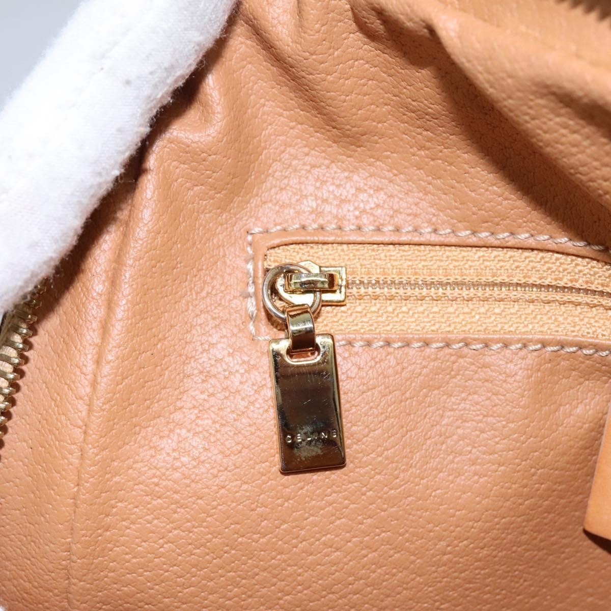 Celine Vintage Macadam Backpack Canvas and Leather, BEIGE, CANVAS, Backpack