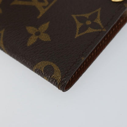 Louis Vuitton Porte Cartes Pression Card Case Monogram Canvas, BROWN, CANVAS, Card Holders