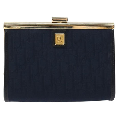 Christian Dior Vintage Trotter Pouch Canvas, NAVY, CANVAS, Clutche & pouche