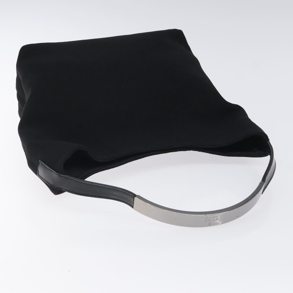 Gucci Open Hobo GG Suede, SILVER, CANVAS, Handbag