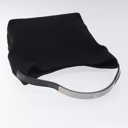 Gucci Open Hobo GG Suede, SILVER, CANVAS, Handbag