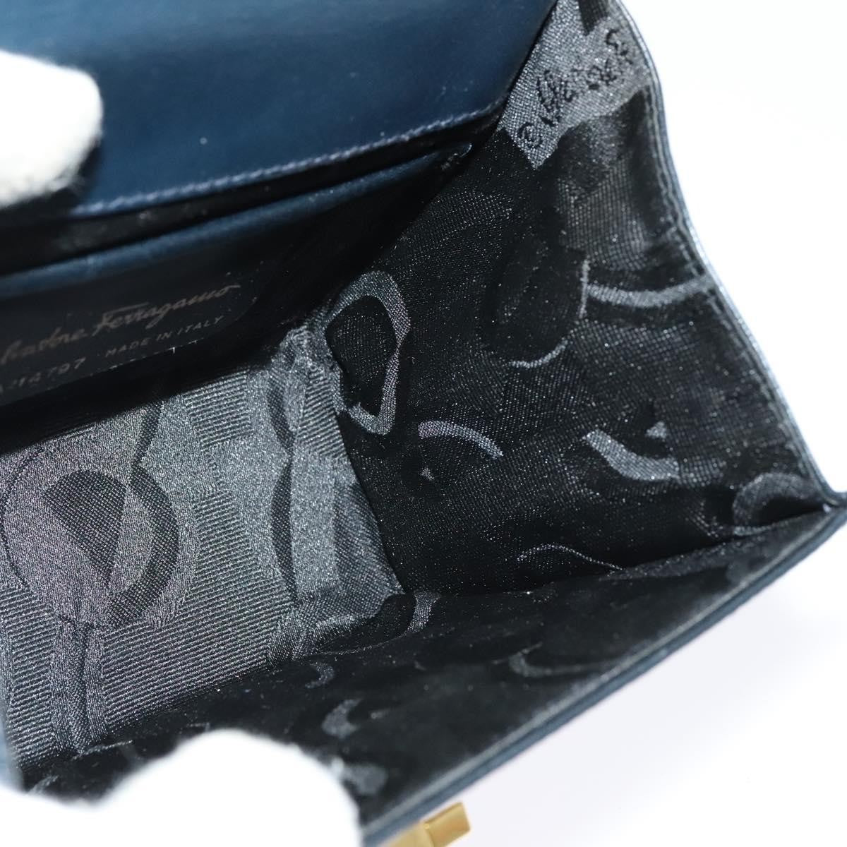 Salvatore Ferragamo Gancini Flap Shoulder bag Leather, BLACK, LEATHER, Shoulder bag