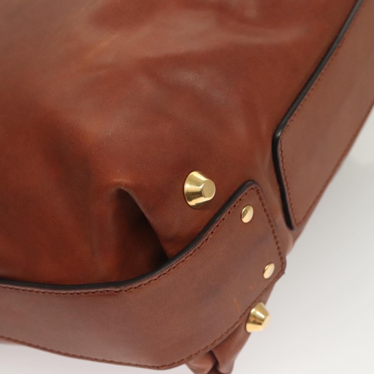 Chloe Angie Tote Leather, BROWN, LEATHER, Tote bag