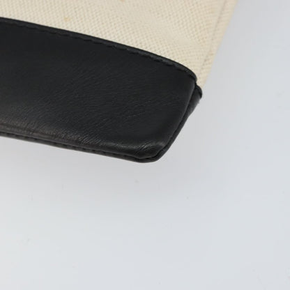 Balenciaga Clip P Pouch Leather, BEIGE, CANVAS, Clutche & pouche
