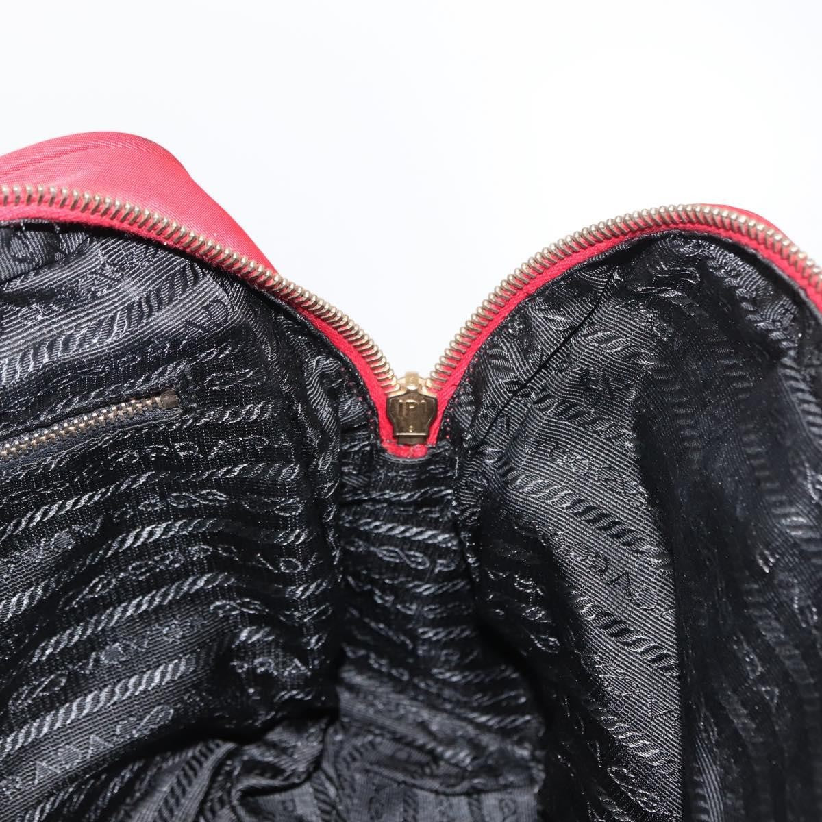 Prada Zip Around Tote Tessuto, RED, NYLON, Handbag