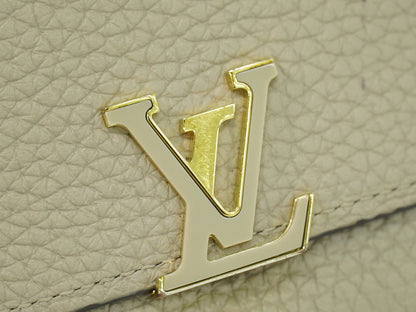 Louis Vuitton Capucines Compact wallet Leather, BEIGE, LEATHER, Wallets