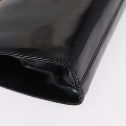 Salvatore Ferragamo Vintage Gancini Chain Shoulder Bag Patent Leather, BLACK, PATENT_LEATHER, Shoulder bag