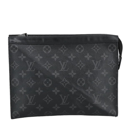 Louis Vuitton Pochette Voyage Monogram Eclipse Canvas, BLACK, CANVAS, Clutche & pouche