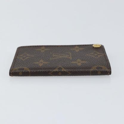Louis Vuitton Porte Cartes Pression Card Case Monogram Canvas, BROWN, CANVAS, Card Holders