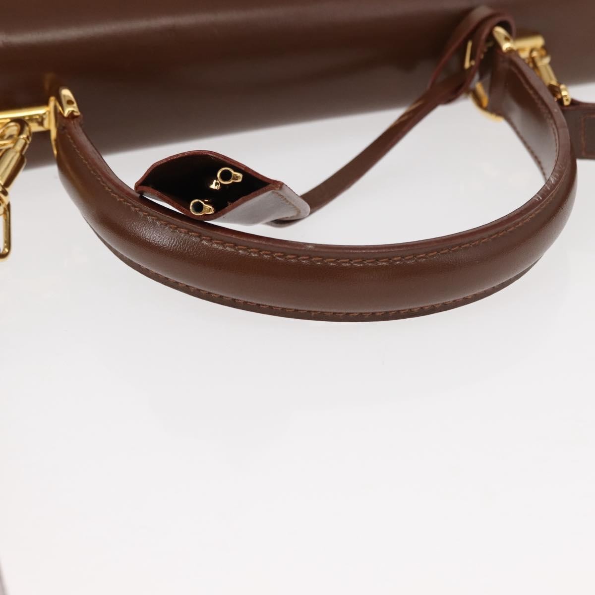 Gucci Vintage Lady Lock Top Handle Bag Leather, BROWN, LEATHER, Handbag