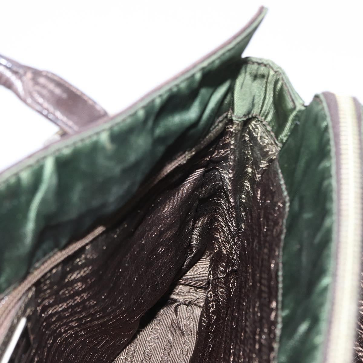 Prada Vintage Tote Tessuto with Leather, BROWN, NYLON, Tote bag