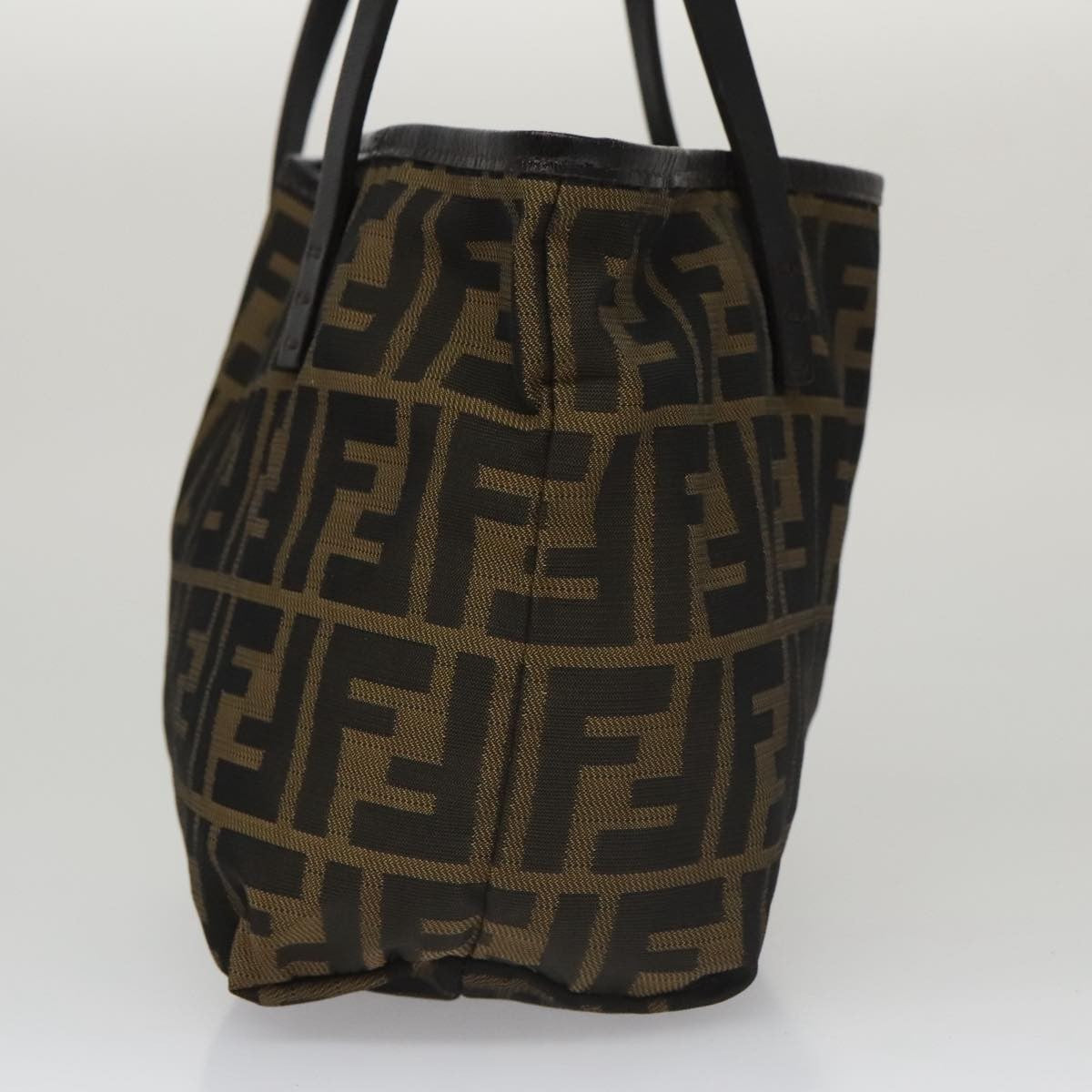 Fendi Roll Tote Zucca Canvas, BROWN, CANVAS, Tote bag