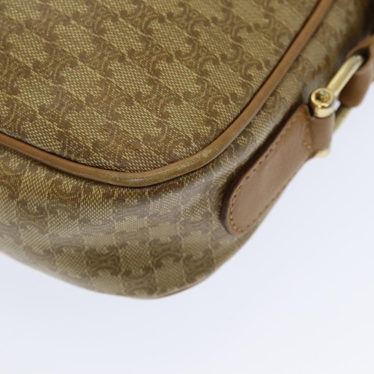 Celine Macadam Shoulder Bag Canvas, BEIGE, CANVAS, Shoulder bag