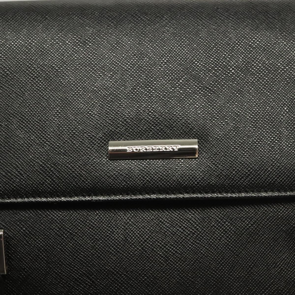 Burberry Vintage Handbag Leather, BLACK, LEATHER, Handbag