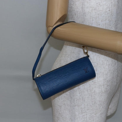 Louis Vuitton Soufflot Pochette Epi Leather, BLUE, LEATHER, Clutche & pouche