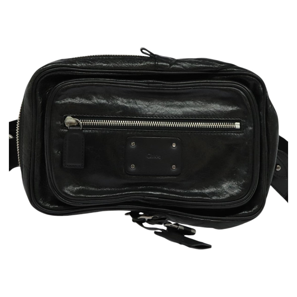 Chloe Paddington Body Leather, BLACK, LEATHER, Shoulder bag