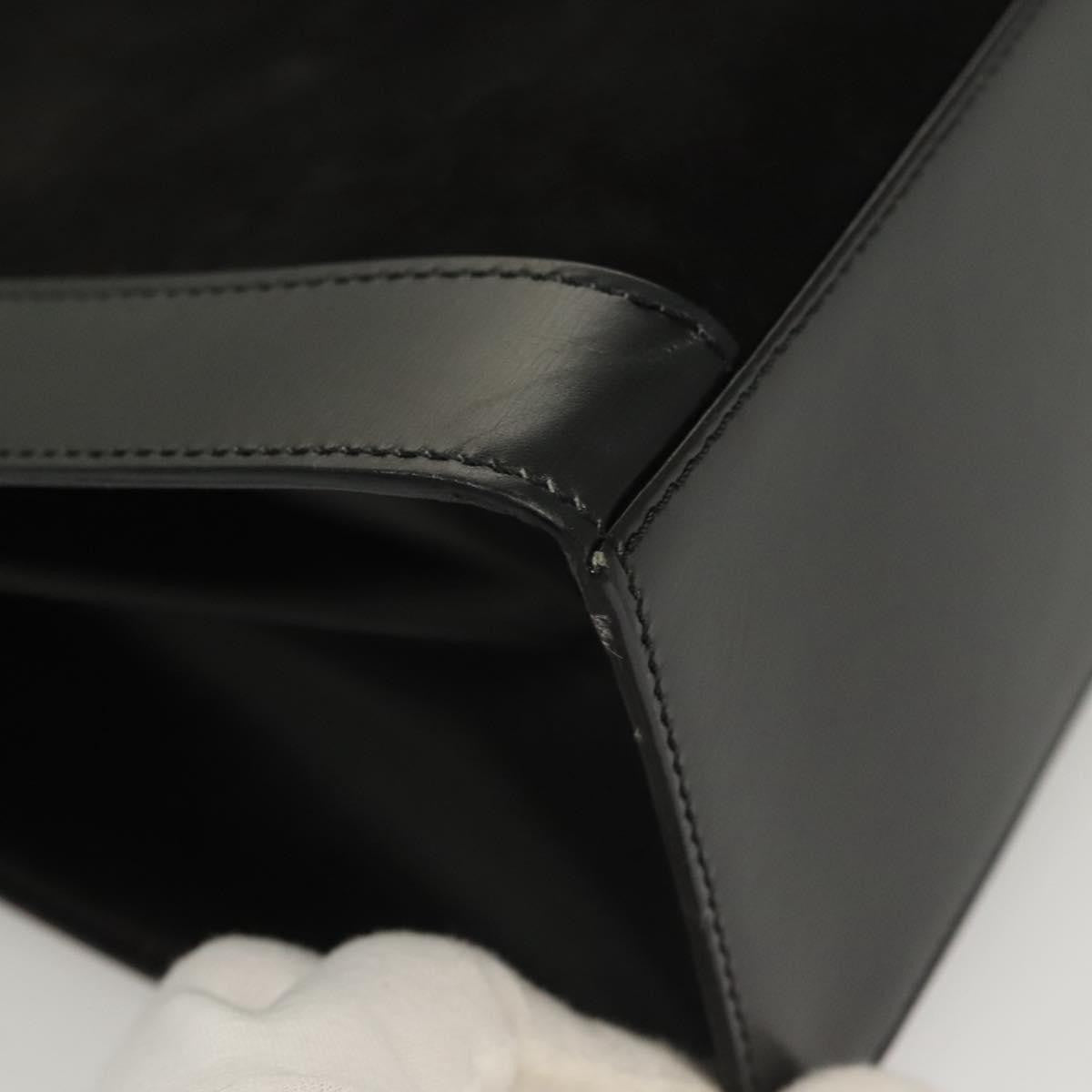 Celine Shoulder Bag Suede and leather, BLACK, SUEDE, Shoulder bag