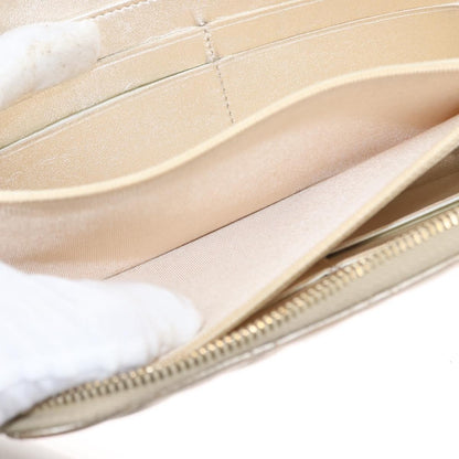 Chanel Zip Around Organizer Wallet Quilted Lambskin, GOLD, LEATHER, Wallets