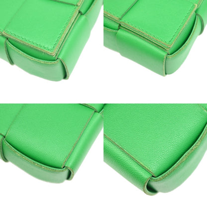 Bottega Veneta Cassette Crossbody Bag Maxi Intrecciato Leather, Green, Leather, Shoulder Bag