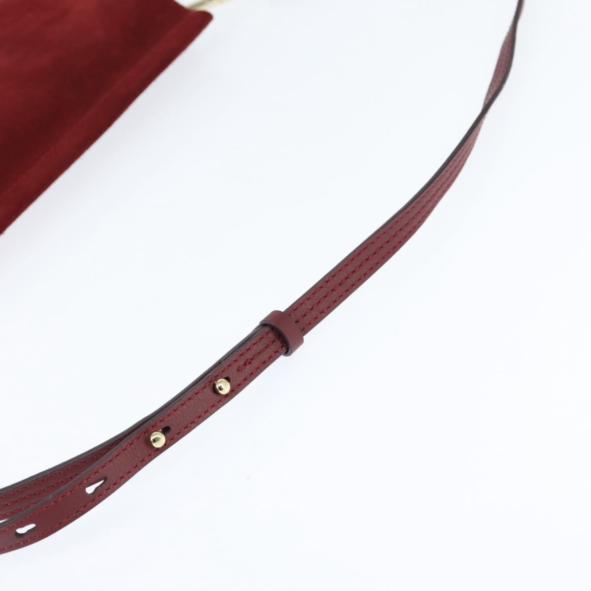 Chloe Faye Shoulder Bag Leather and Suede, RED, SUEDE, Shoulder bag