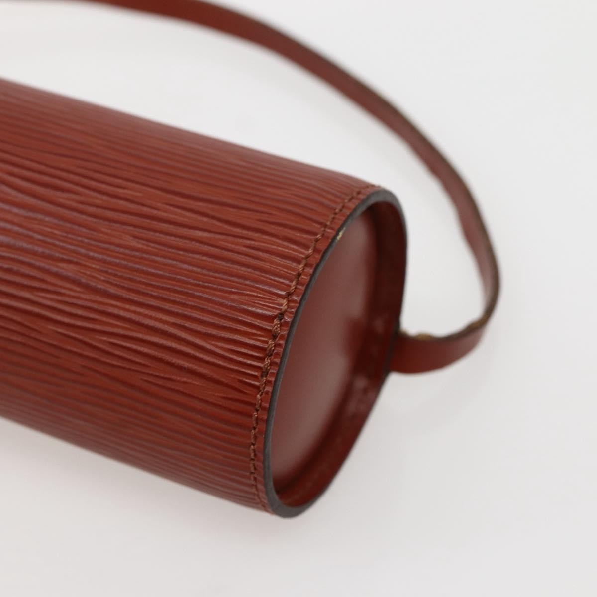 Louis Vuitton Soufflot Pochette Epi Leather, BROWN, LEATHER, Clutche & pouche