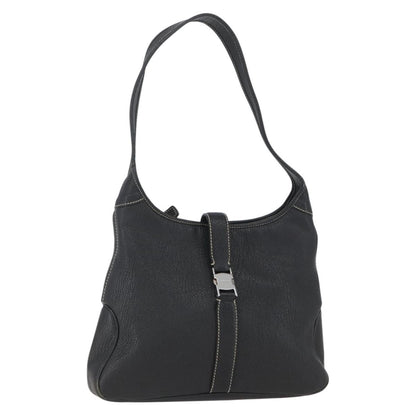 Salvatore Ferragamo Vintage Shoulder Bag Leather, BLACK, LEATHER, Shoulder bag