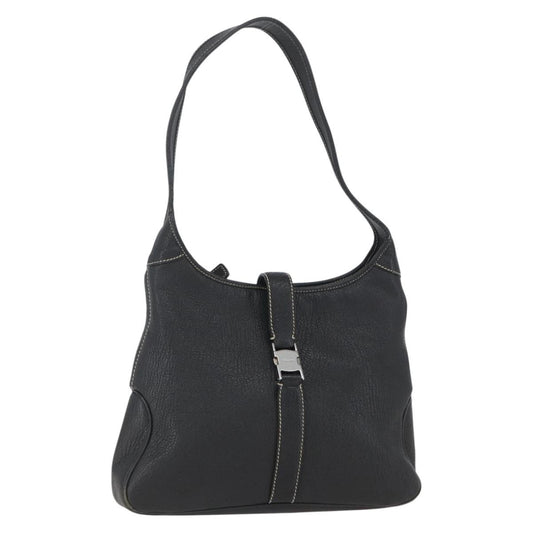 Salvatore Ferragamo Vintage Shoulder Bag Leather, BLACK, LEATHER, Shoulder bag