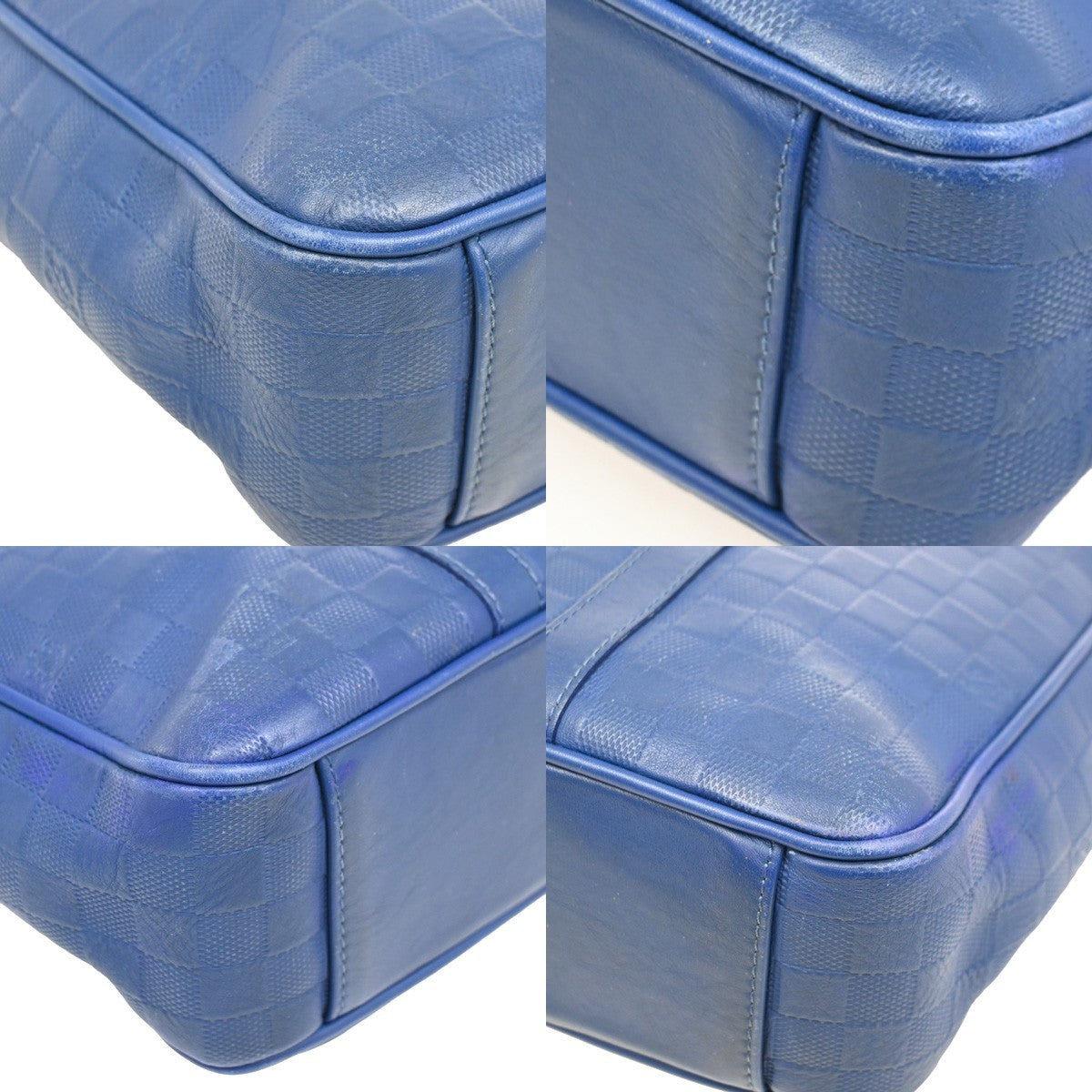 Louis Vuitton Tadao Handbag Damier Infini Leather, BLUE, LEATHER, Tote bag