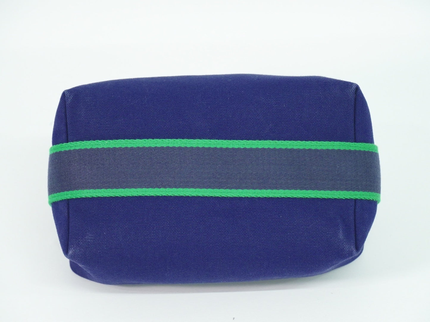 Hermes Bride à Brac Wool, NAVY, CANVAS, Handbag