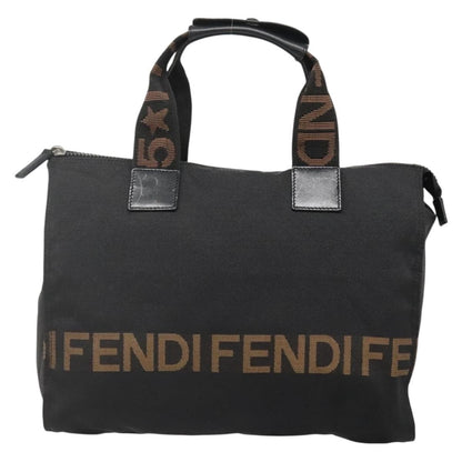 Fendi Vintage Convertible Logo Weekender Nylon, BLACK, CANVAS, Handbag