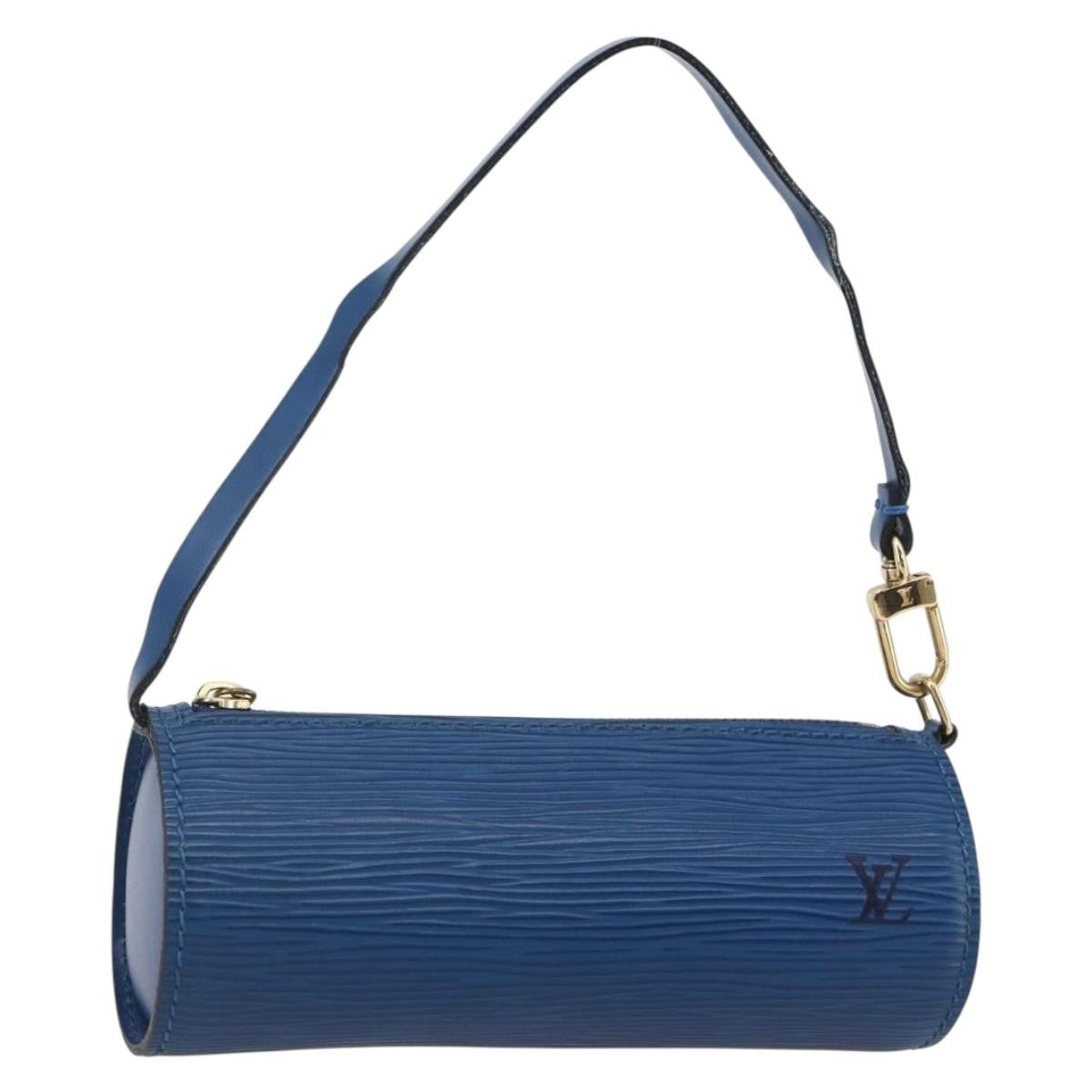 Louis Vuitton Soufflot Pochette Epi Leather, BLUE, LEATHER, Clutche & pouche