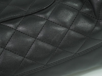 Chanel Cambon Tote Quilted Leather, BLACK, LEATHER, Tote bag