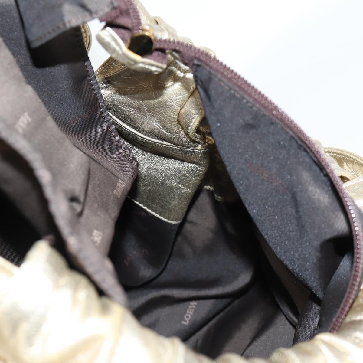 Loewe Anagram Logo Nappa Aire Hand Bag Leather, GOLD, LEATHER, Handbag