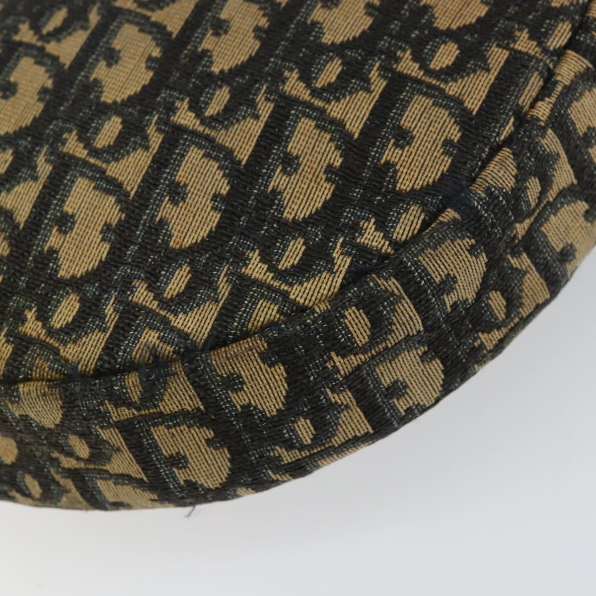 Christian Dior Vintage Trotter Shoulder Bag Canvas, NAVY, CANVAS, Shoulder bag