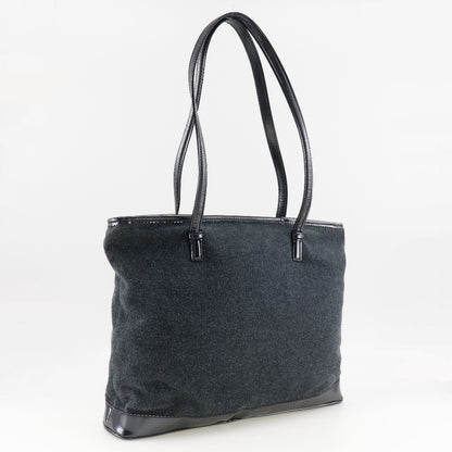 Loewe Anagram Tote Leather, BLACK, SUEDE, Tote bag