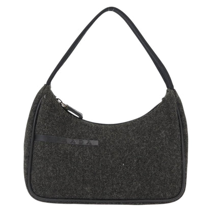 Prada Re-Edition 2000 Hobo Wool, GRAY, WOOL, Handbag