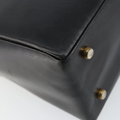 Salvatore Ferragamo Gancini Convertible Top Handle Bag Leather, BLACK, LEATHER, Handbag