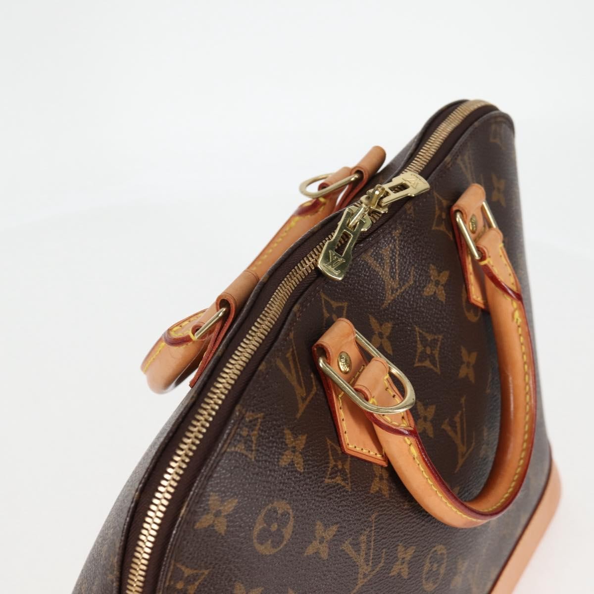Louis Vuitton Alma Handbag Monogram Canvas, BROWN, CANVAS, Handbag