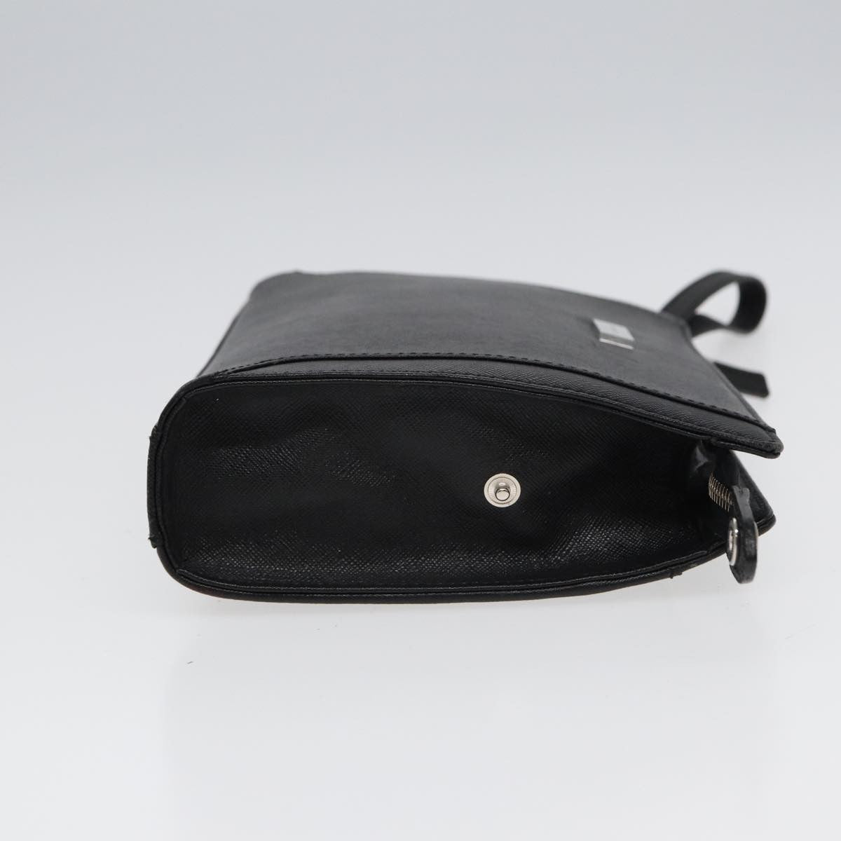 Burberry Zip Pouch Leather, BLACK, LEATHER, Clutche & pouche