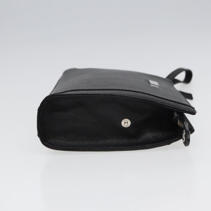 Burberry Zip Pouch Leather, BLACK, LEATHER, Clutche & pouche