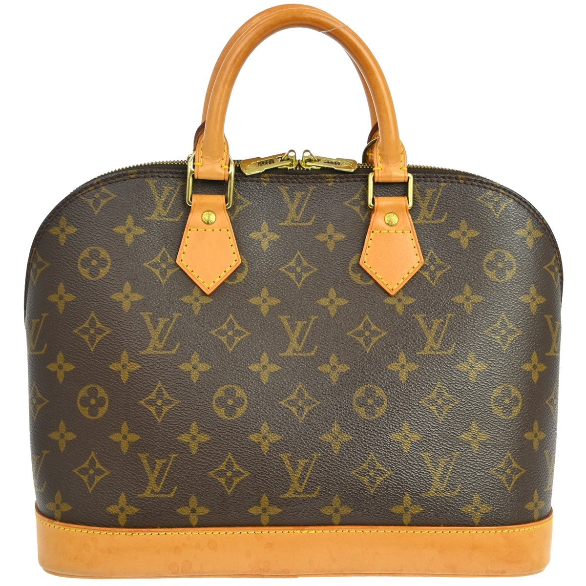 Louis Vuitton Alma Handbag Monogram Canvas, Brown, Canvas, Handbag