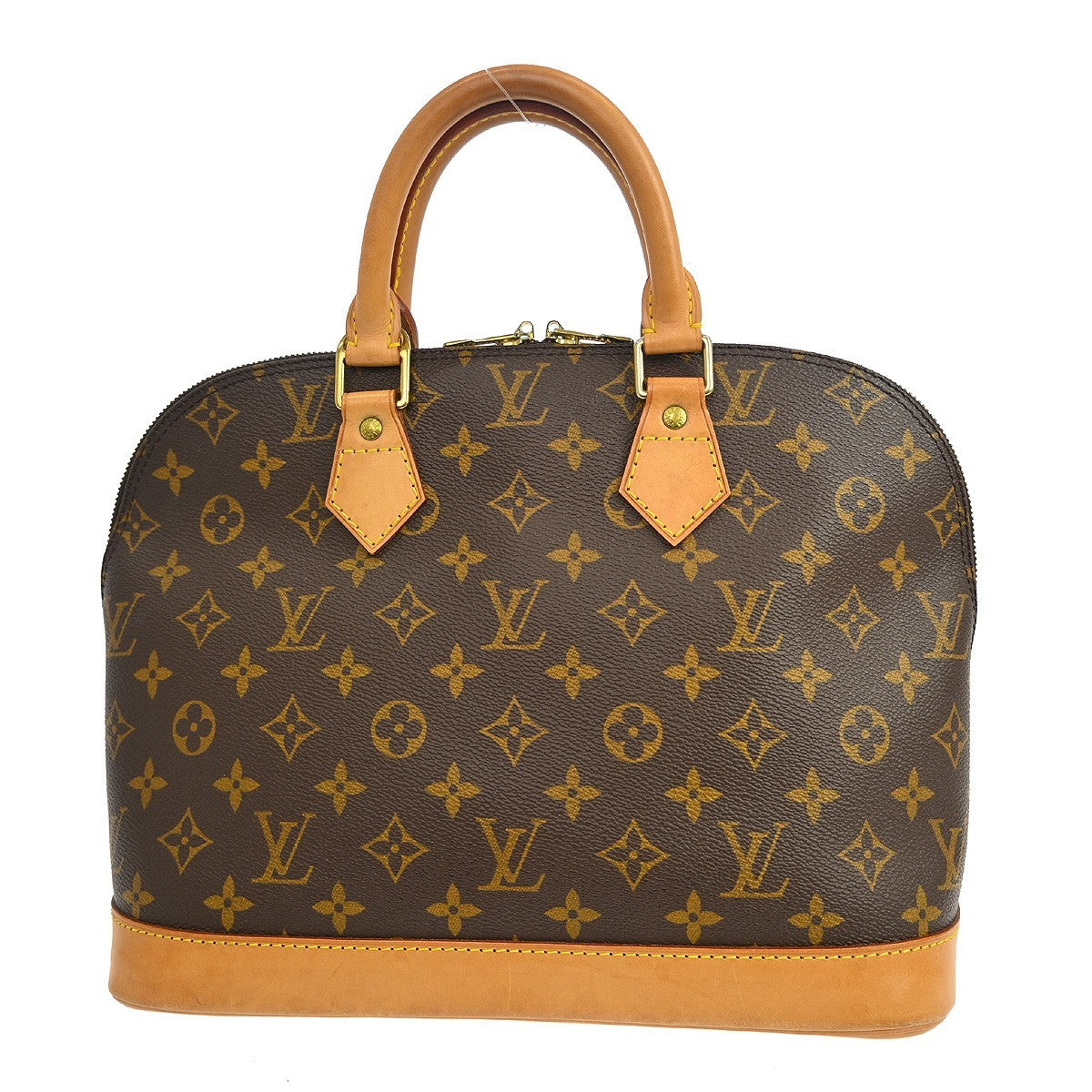 Louis Vuitton Alma Handbag Monogram Canvas, Brown, Canvas, Handbag