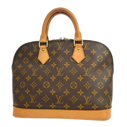 Louis Vuitton Alma Handbag Monogram Canvas, Brown, Canvas, Handbag