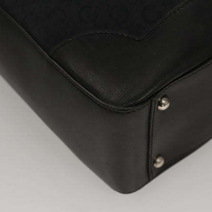 Celine C Macadam Handbag Canvas, BLACK, CANVAS, Handbag