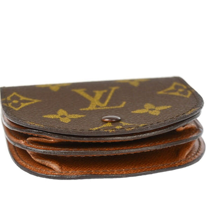 Louis Vuitton Porte Monnaie Gousset Canvas, BROWN, CANVAS, Wallets