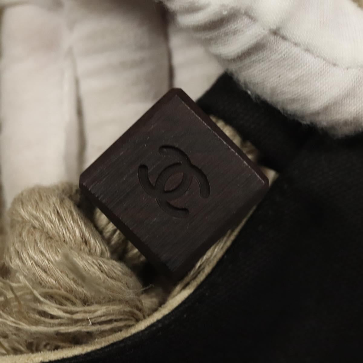 Chanel Camellia Flower Tote Canvas, BLACK, CANVAS, Tote bag