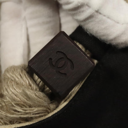 Chanel Camellia Flower Tote Canvas, BLACK, CANVAS, Tote bag