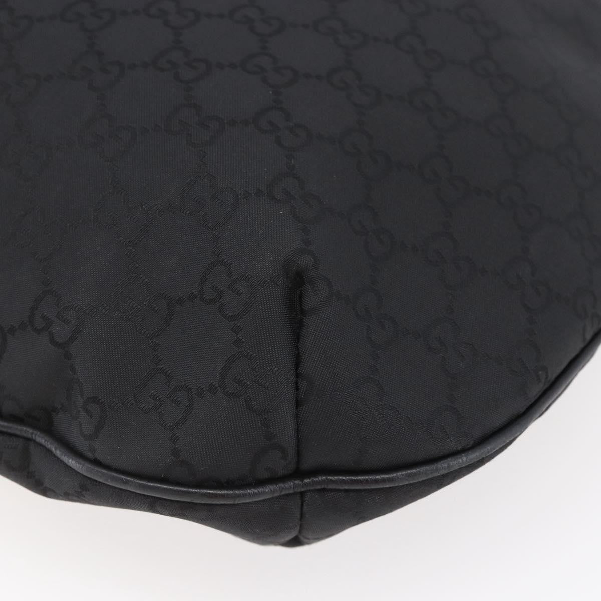 Gucci Hobo Shoulder Bag Canvas with Guccissima Leather, BLACK, CANVAS, Shoulder bag