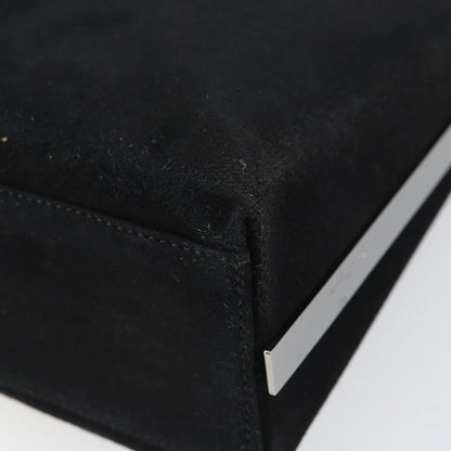 Salvatore Ferragamo Vintage Shoulder Bag Suede, BLACK, SUEDE, Shoulder bag