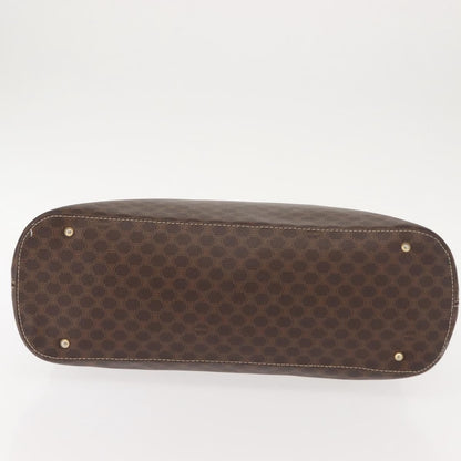 Celine Vintage Macadam Handbag Canvas, BROWN, CANVAS, Handbag